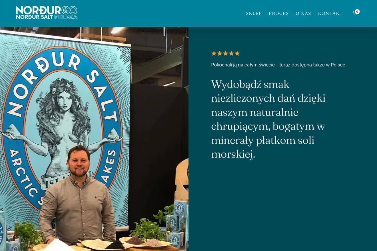 Serwis Nordur Salt - widok strony głównej