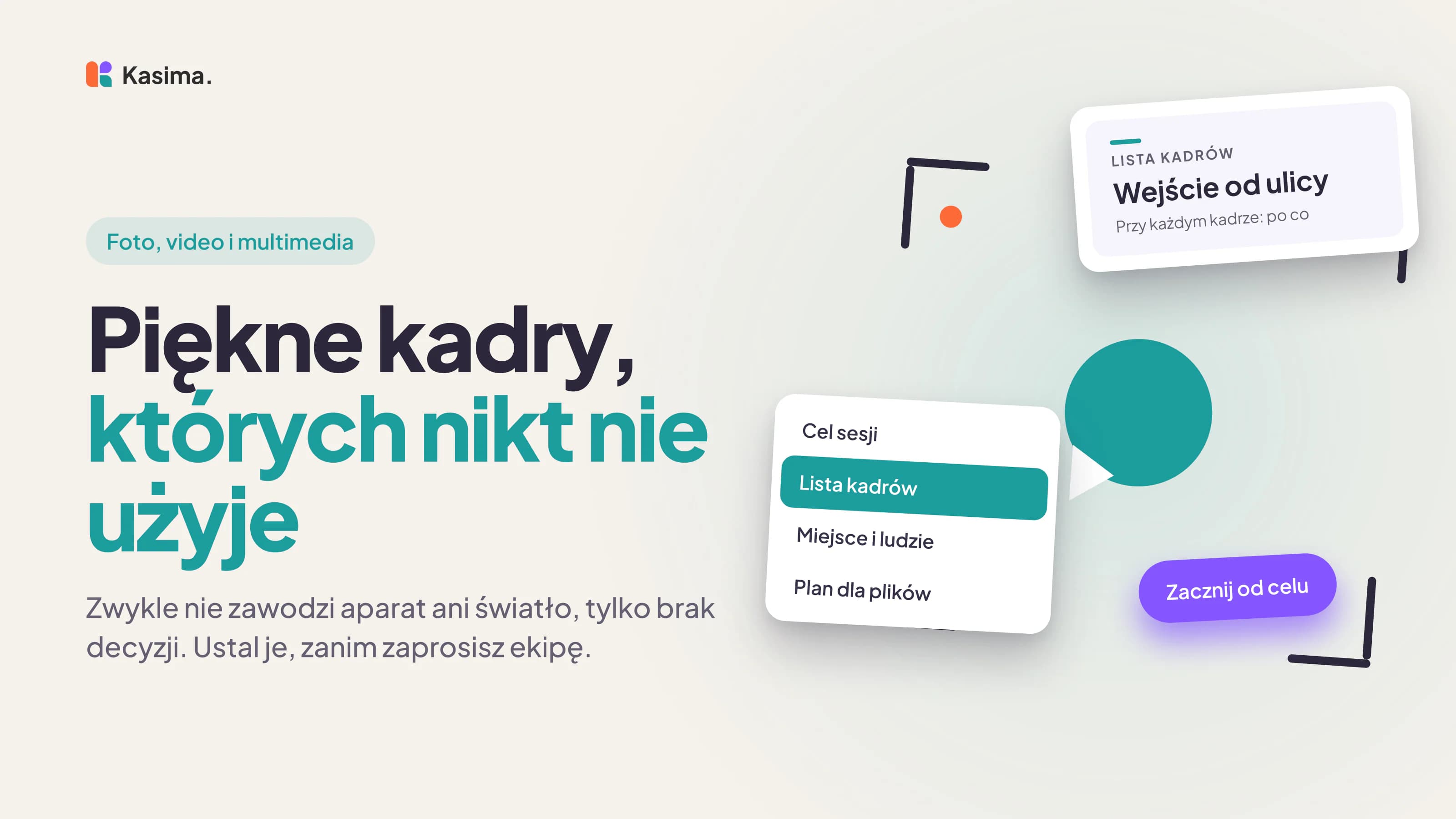 Okładka wpisu: Piękne kadry, których nikt nie użyje. Zwykle nie zawodzi aparat ani światło, tylko brak decyzji. Ustal je, zanim zaprosisz ekipę.