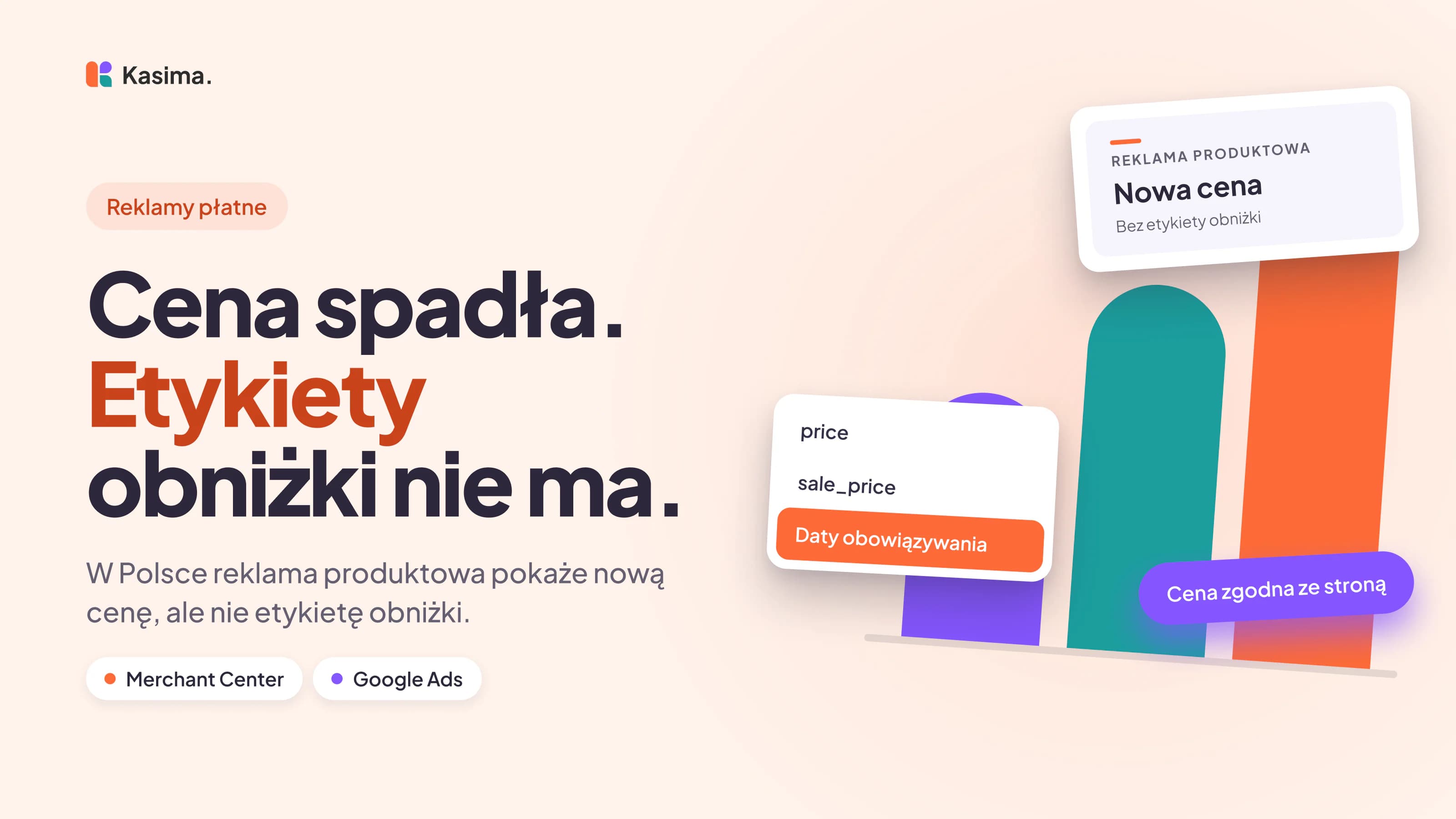 Okładka wpisu: Cena spadła. Etykiety obniżki nie ma. W Polsce reklama produktowa pokaże nową cenę, ale nie etykietę obniżki.